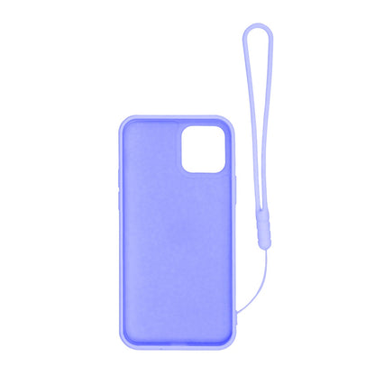 iPhone 12 Pro Max Silikonskal med Ringhållare och Handrem - Lila image 2