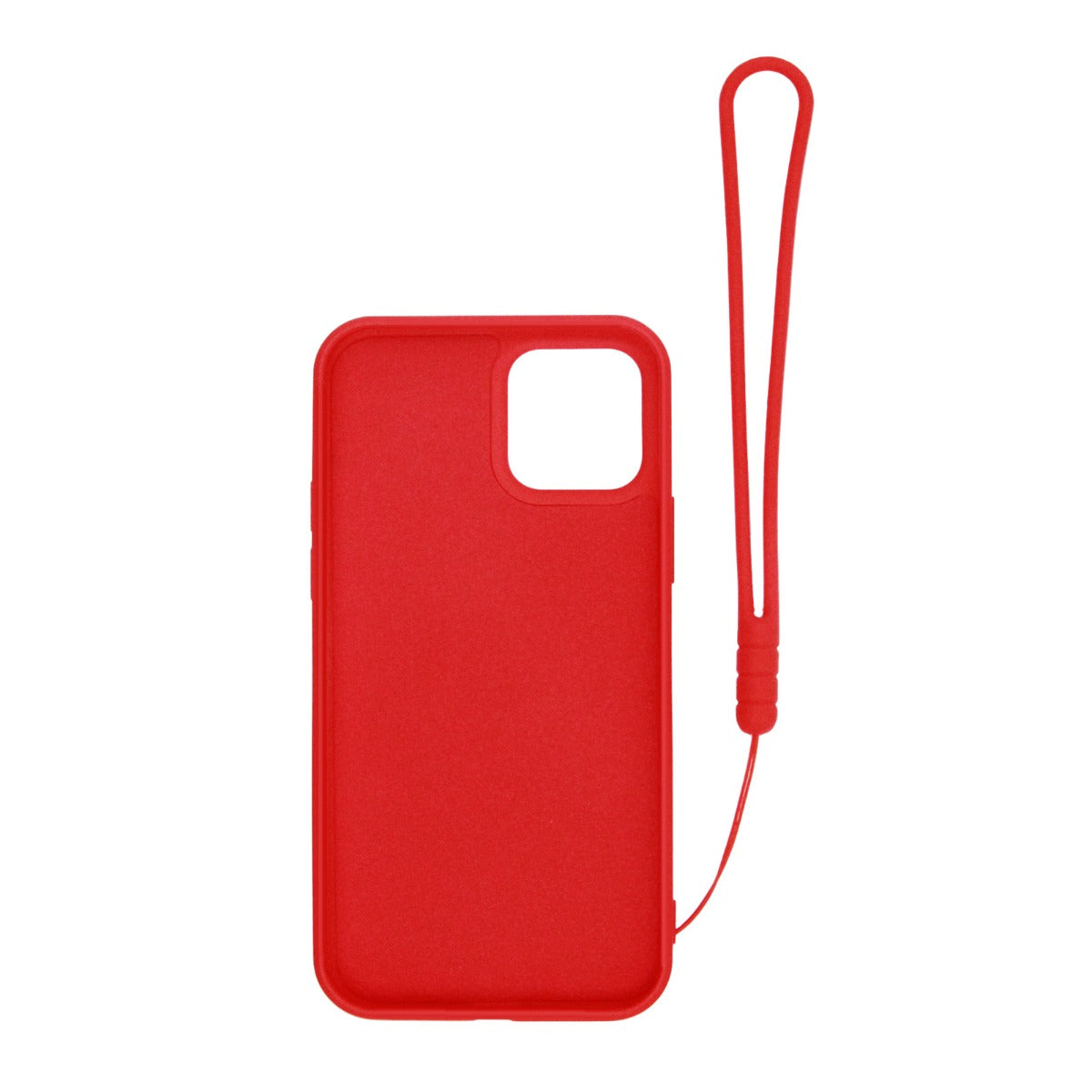 iPhone 12 Pro Max Silikonskal med Ringhållare och Handrem - Röd image 2