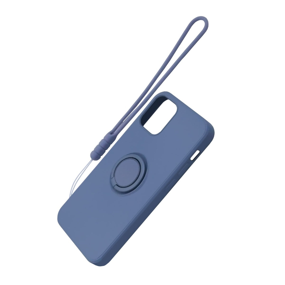 iPhone 12 Pro Max Silikonskal med Ringhållare och Handrem - Grå image 3