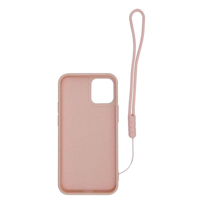iPhone 12 Pro Max Silikonskal med Ringhållare och Handrem - Rosa image 2