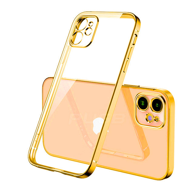 iPhone 12 Mini Mobilskal med Kameraskydd - Guld/transparent image 1