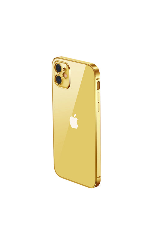 iPhone 12 Mini Mobilskal med Kameraskydd - Guld/transparent image 2