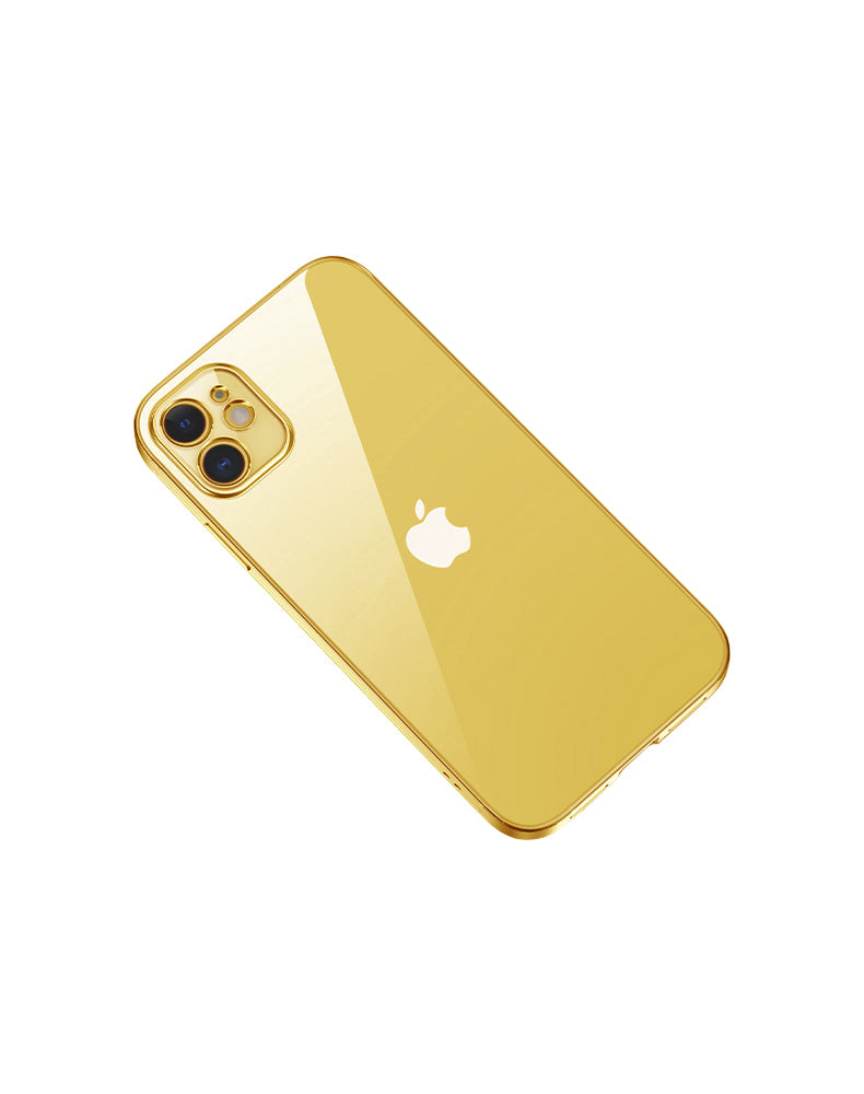 iPhone 12 Mini Mobilskal med Kameraskydd - Guld/transparent image 3