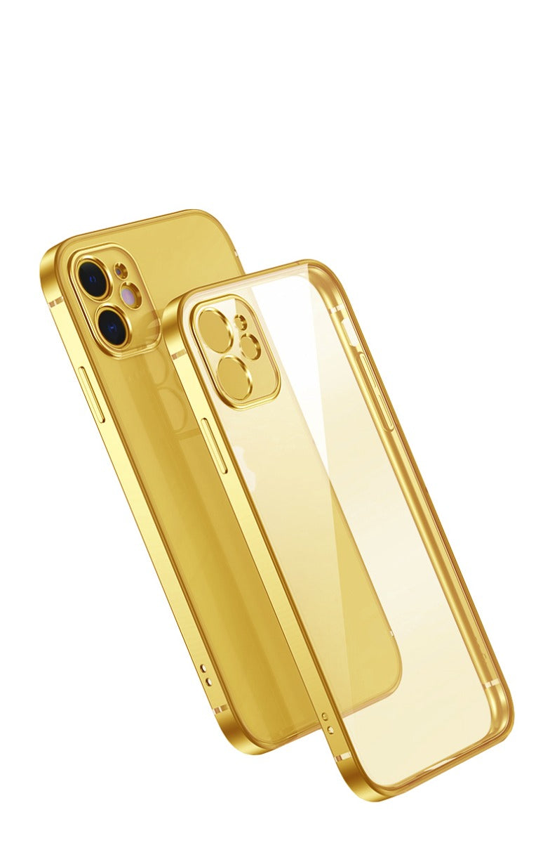 iPhone 12 Mini Mobilskal med Kameraskydd - Guld/transparent image 4