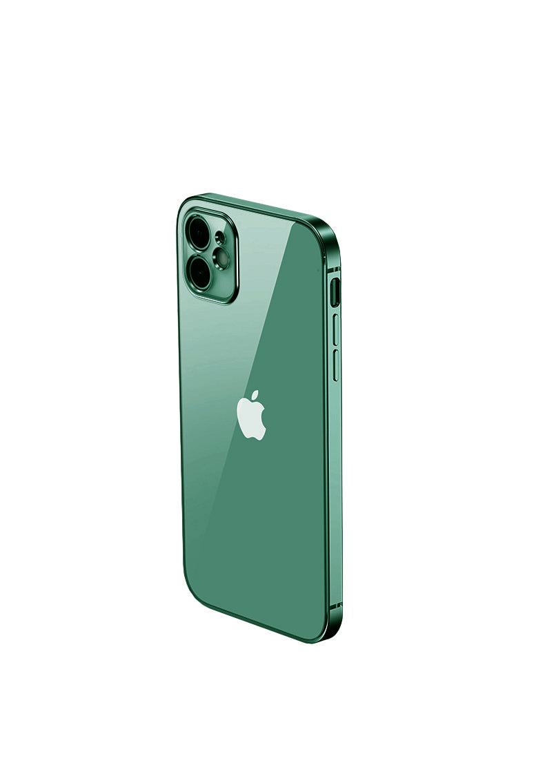 iPhone 12 Mini Mobilskal med Kameraskydd - Mörkgrön/transparent image 2