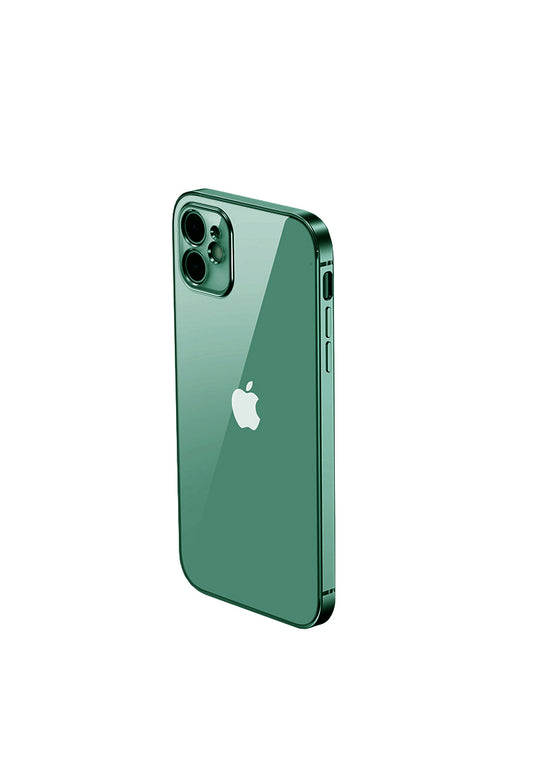 iPhone 12 Mini Mobilskal med Kameraskydd - Mörkgrön/transparent image 2