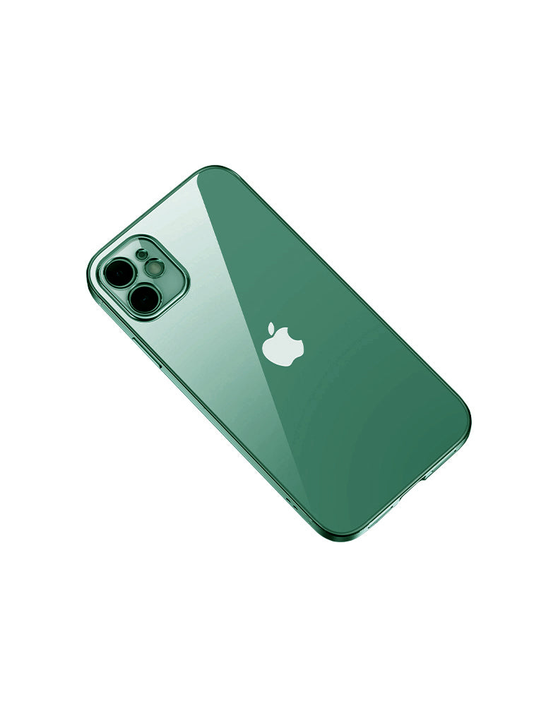 iPhone 12 Mini Mobilskal med Kameraskydd - Mörkgrön/transparent image 3