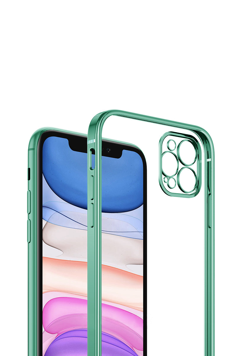 iPhone 12 Pro Mobilskal med Kameraskydd - Grön/transparent image 2