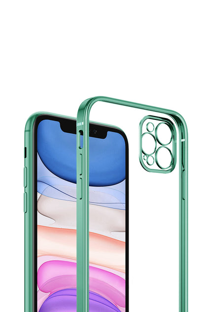 iPhone 12 Pro Mobilskal med Kameraskydd - Grön/transparent image 2