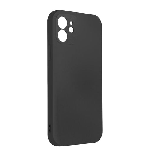 iPhone 12 Silikonskal med Kameraskydd - Svart image 1