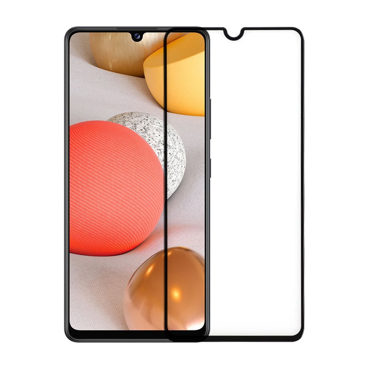 Skärmskydd Samsung A42 5G - 3D Härdat Glas Svart (bulk) image 1
