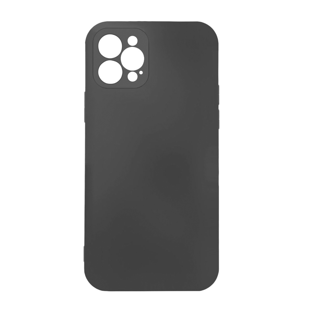 iPhone 12 Pro Max Silikonskal med Kameraskydd - Svart image 2