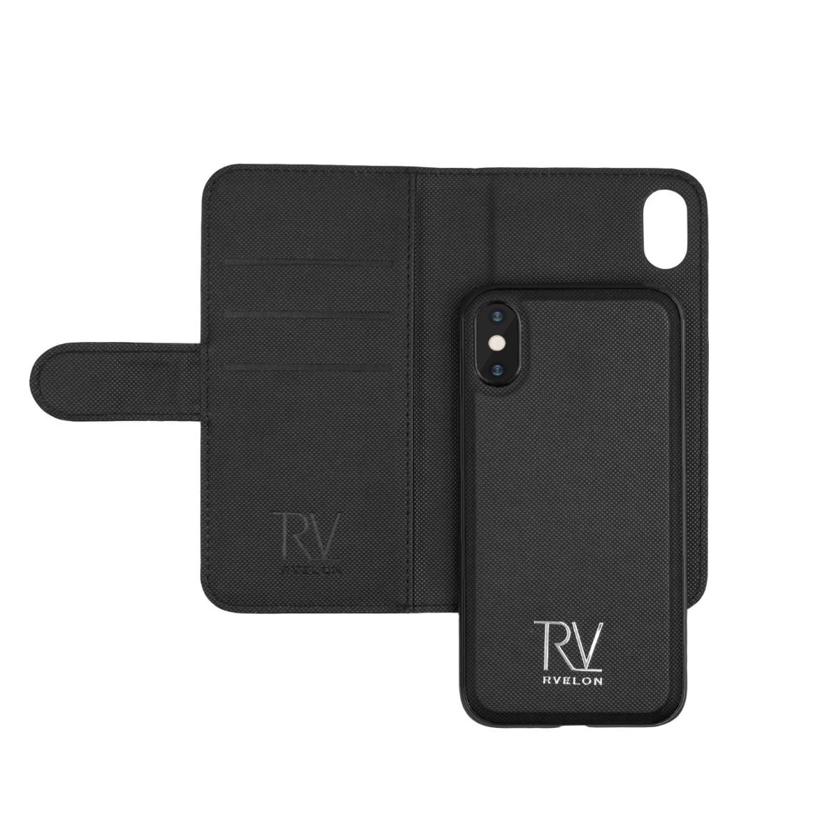 iPhone X/XS Plånboksfodral Magnet Rvelon - Svart image 1
