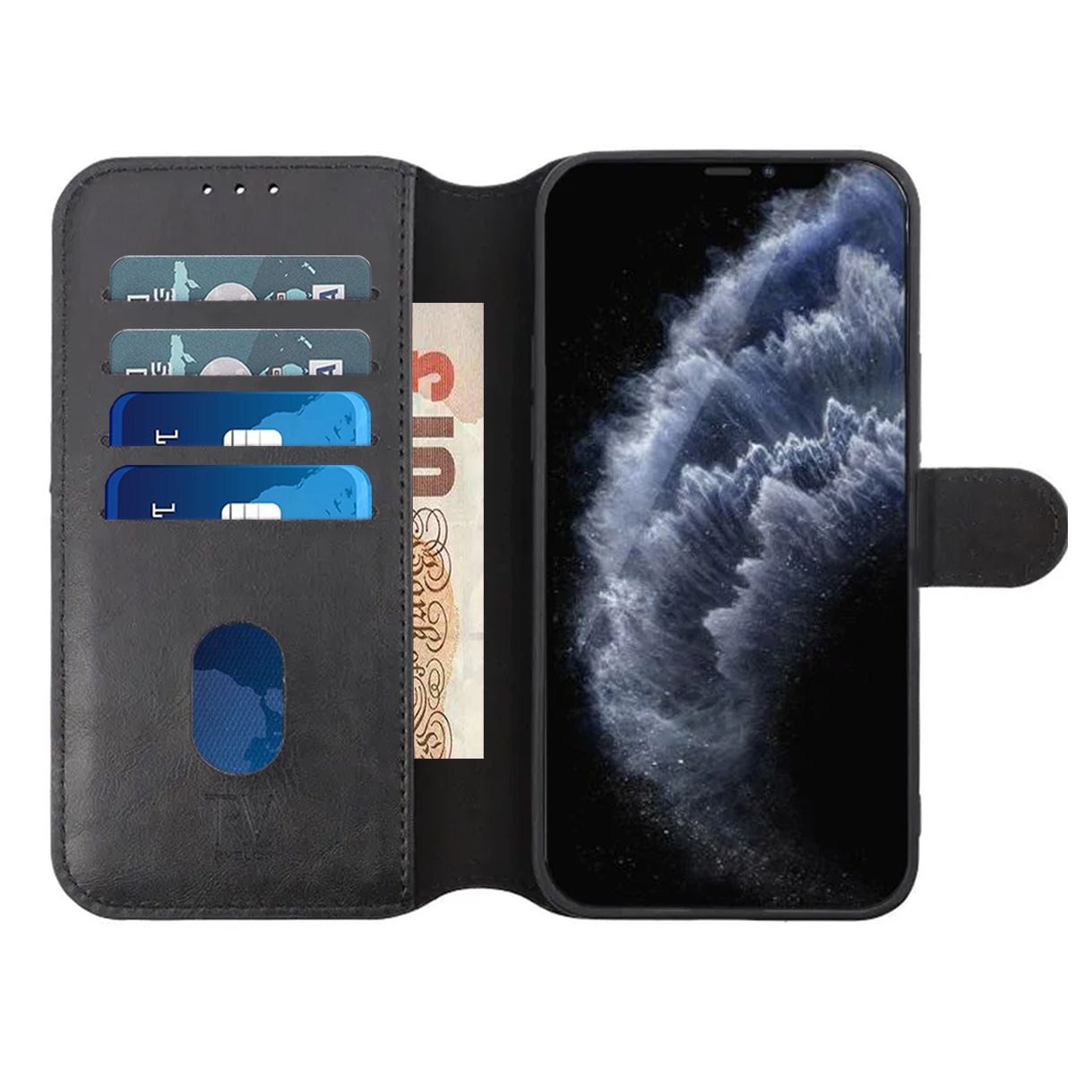 iPhone 11 Plånboksfodral Magnet Rvelon - Svart image 2