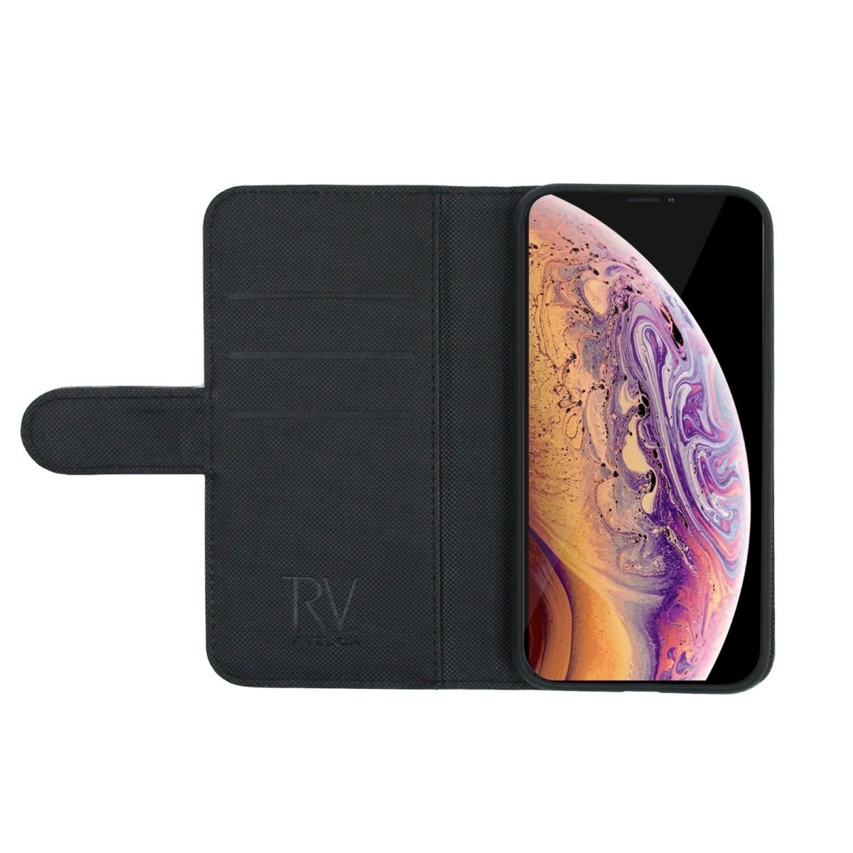 iPhone XS Max Plånboksfodral Magnet Rvelon - Svart image 5