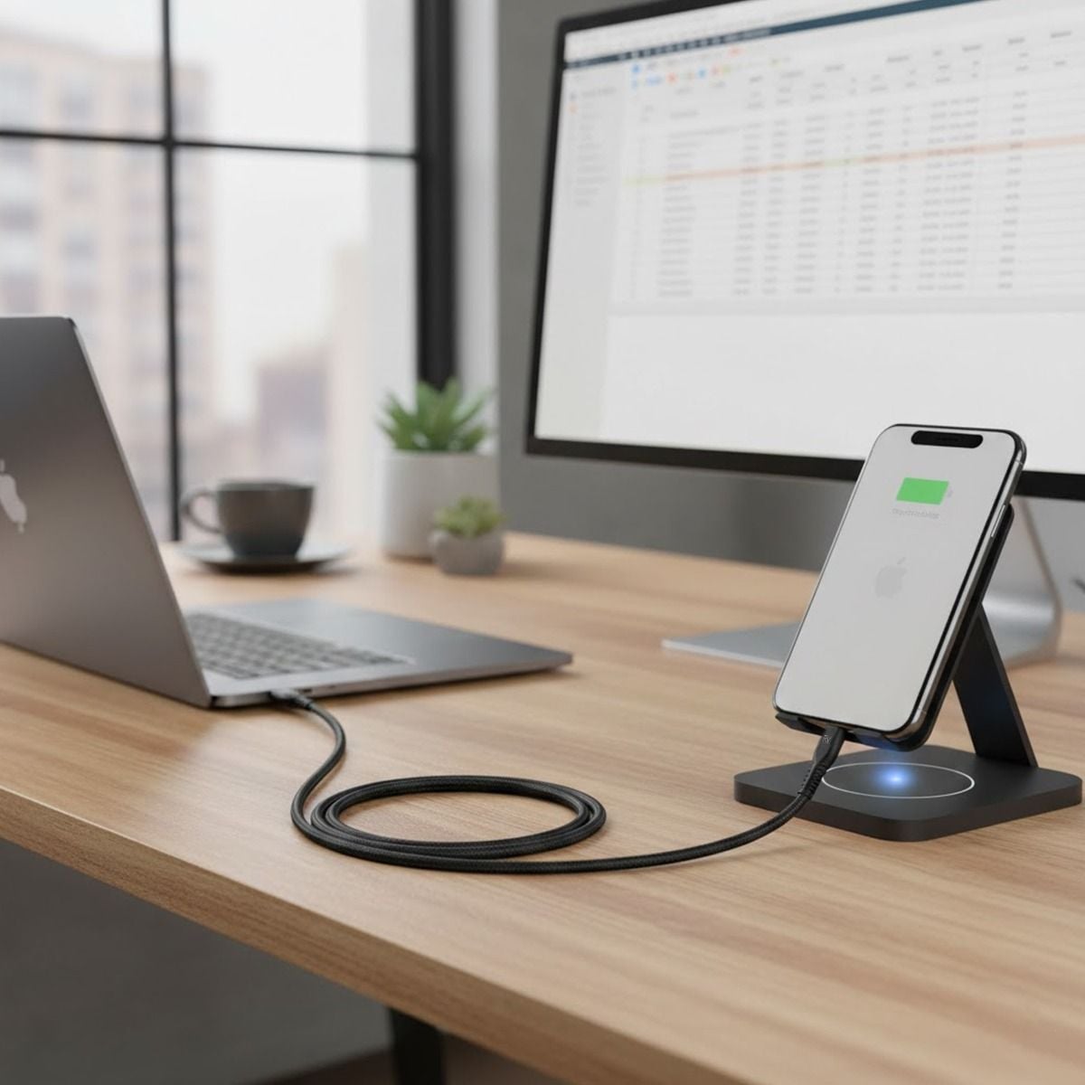 Rvelon USB-C till Lightning Kabel Flätad 1m image 5