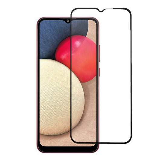 Skärmskydd Samsung Galaxy A02s - 3D Härdat Glas Svart image 1