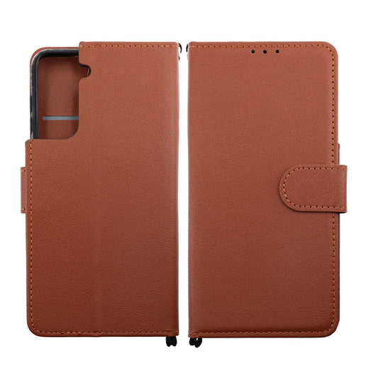 Samsung Galaxy S21 Plånboksfodral med Stativ - Brun image 1