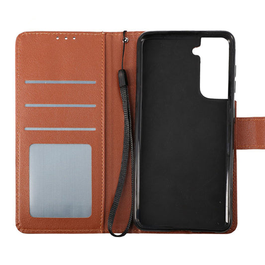 Samsung Galaxy S21 Plånboksfodral med Stativ - Brun image 2