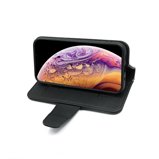 iPhone XS Max Plånboksfodral Extra Kortfack Rvelon - Svart image 3