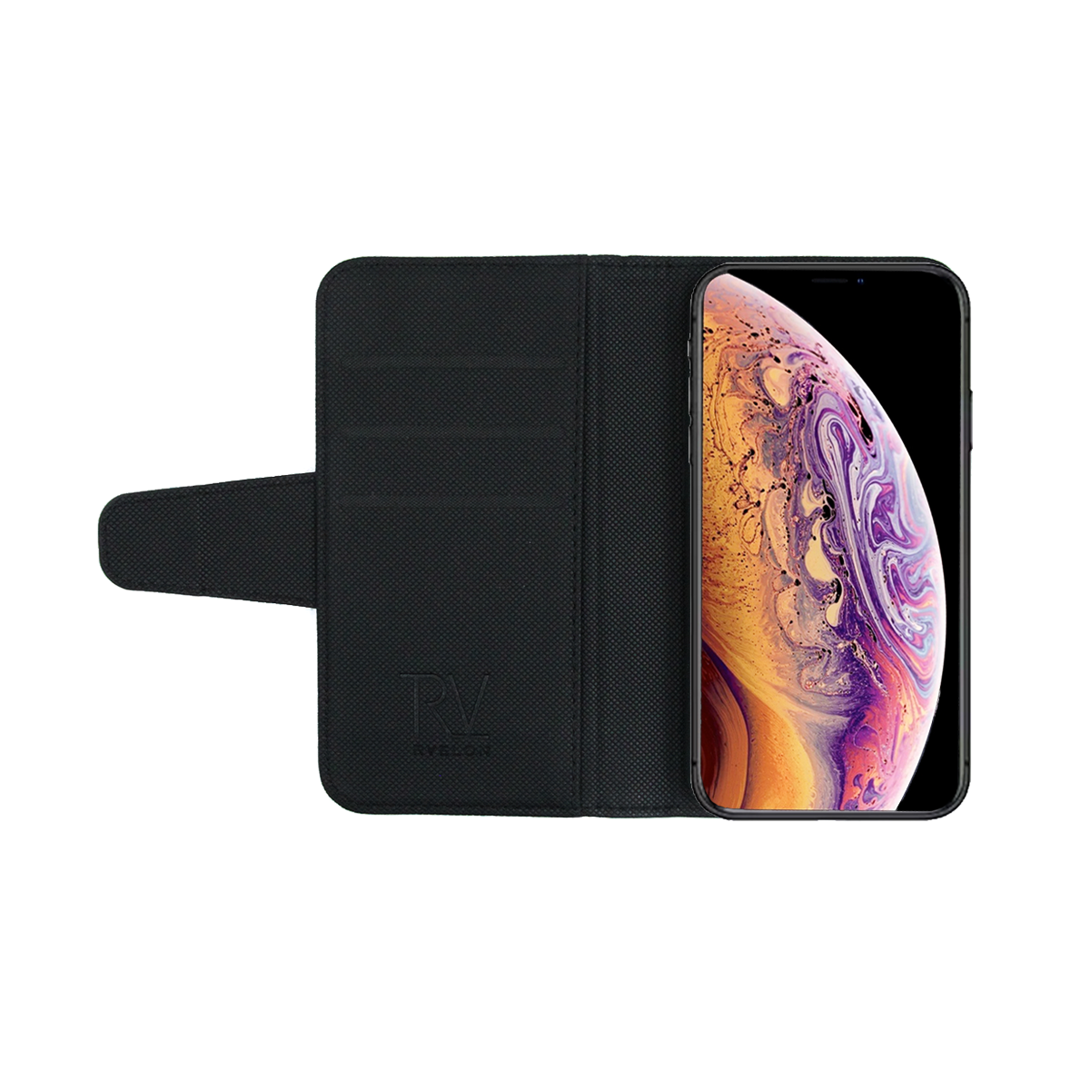 iPhone 11 Pro Max Plånboksfodral Extra Kortfack Rvelon - Svart image 2