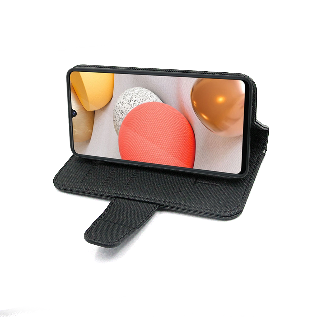 Samsung A42 5G Plånboksfodral med Extra Kortfack Rvelon - Svart image 3