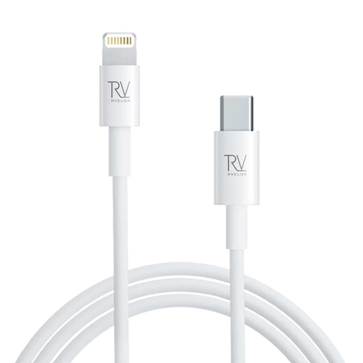 Rvelon USB-C till Lightning Kabel 1m image 1