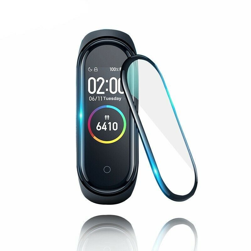Skärmskydd Xiaomi Mi Smart Band 4/5 - Härdat Glas Svart image 2
