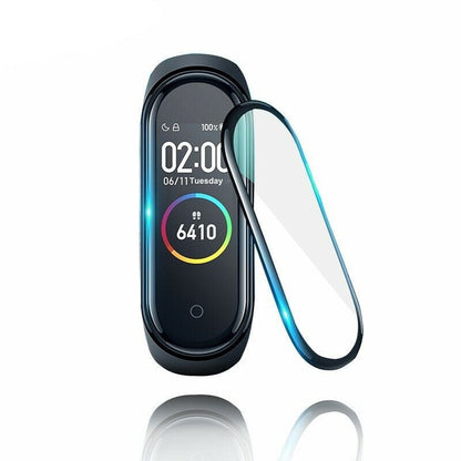 Skärmskydd Xiaomi Mi Smart Band 4/5 - Härdat Glas Svart image 2