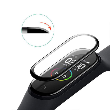 Skärmskydd Xiaomi Mi Smart Band 4/5 - Härdat Glas Svart image 3