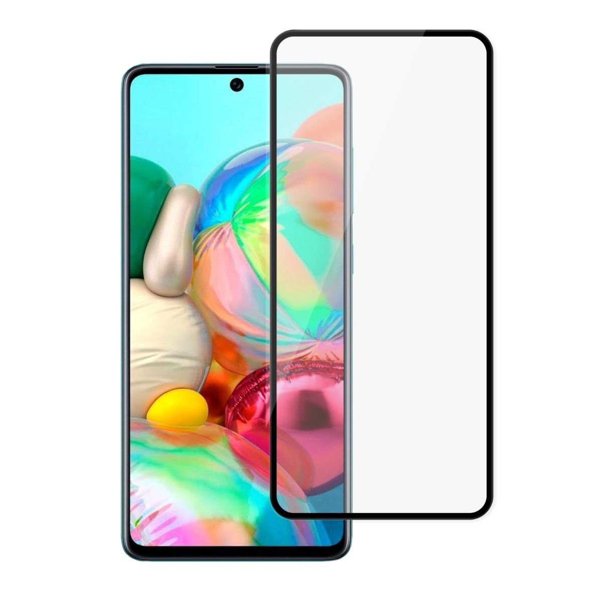 Skärmskydd Samsung A72 - 3D Härdat Glas Svart image 1