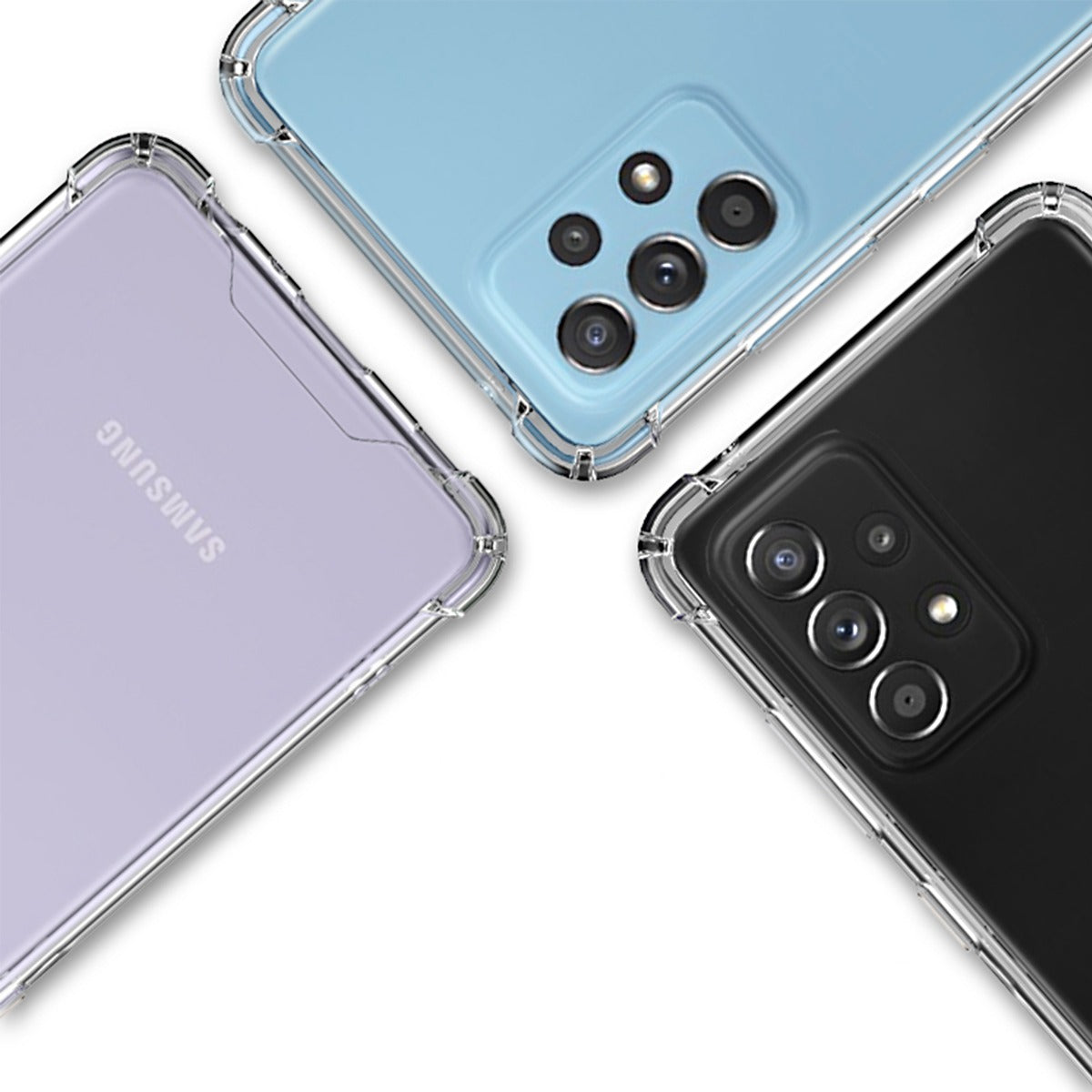Stöttåligt Skal Samsung Galaxy A72 - Transparent image 4