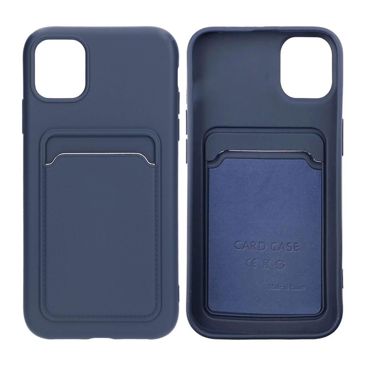 iPhone 11 Silikonskal med Korthållare - Blå image 1