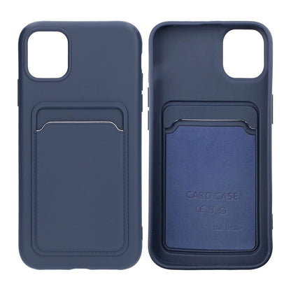 iPhone 11 Silikonskal med Korthållare - Blå image 1