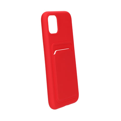 iPhone 11 Silikonskal med Korthållare - Röd image 3