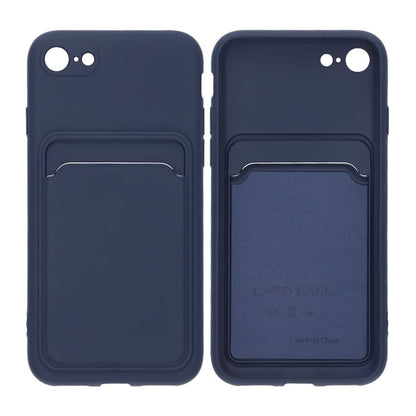 iPhone 7/8/SE (2020/2022) Silikonskal med Korthållare - Blå image 1