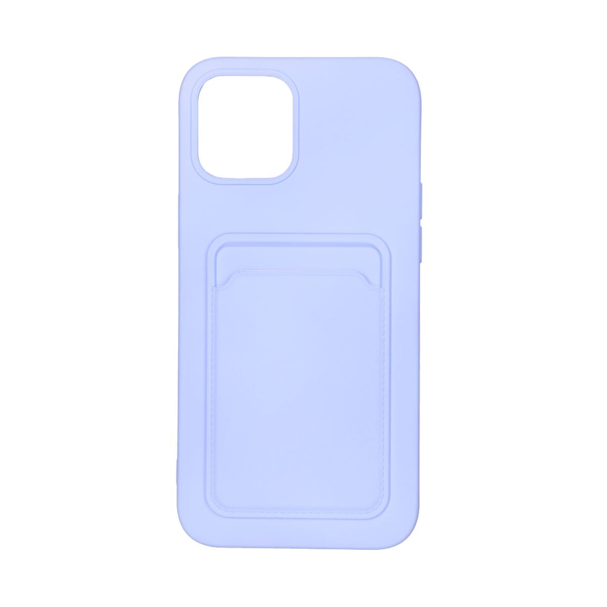 iPhone 12 Pro Max Silikonskal med Korthållare - Lila image 1