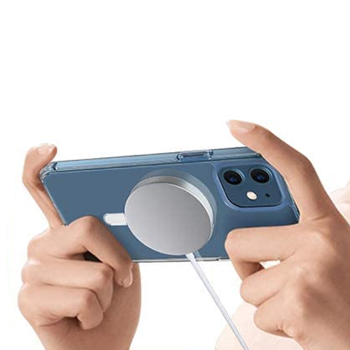 Phone 12 Mini Stöttåligt MagSafe Skal - Transparent image 2