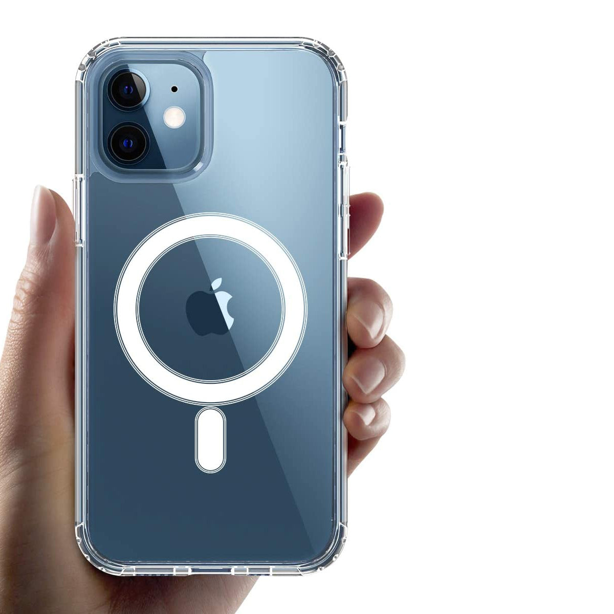 Phone 12 Mini Stöttåligt MagSafe Skal - Transparent image 6