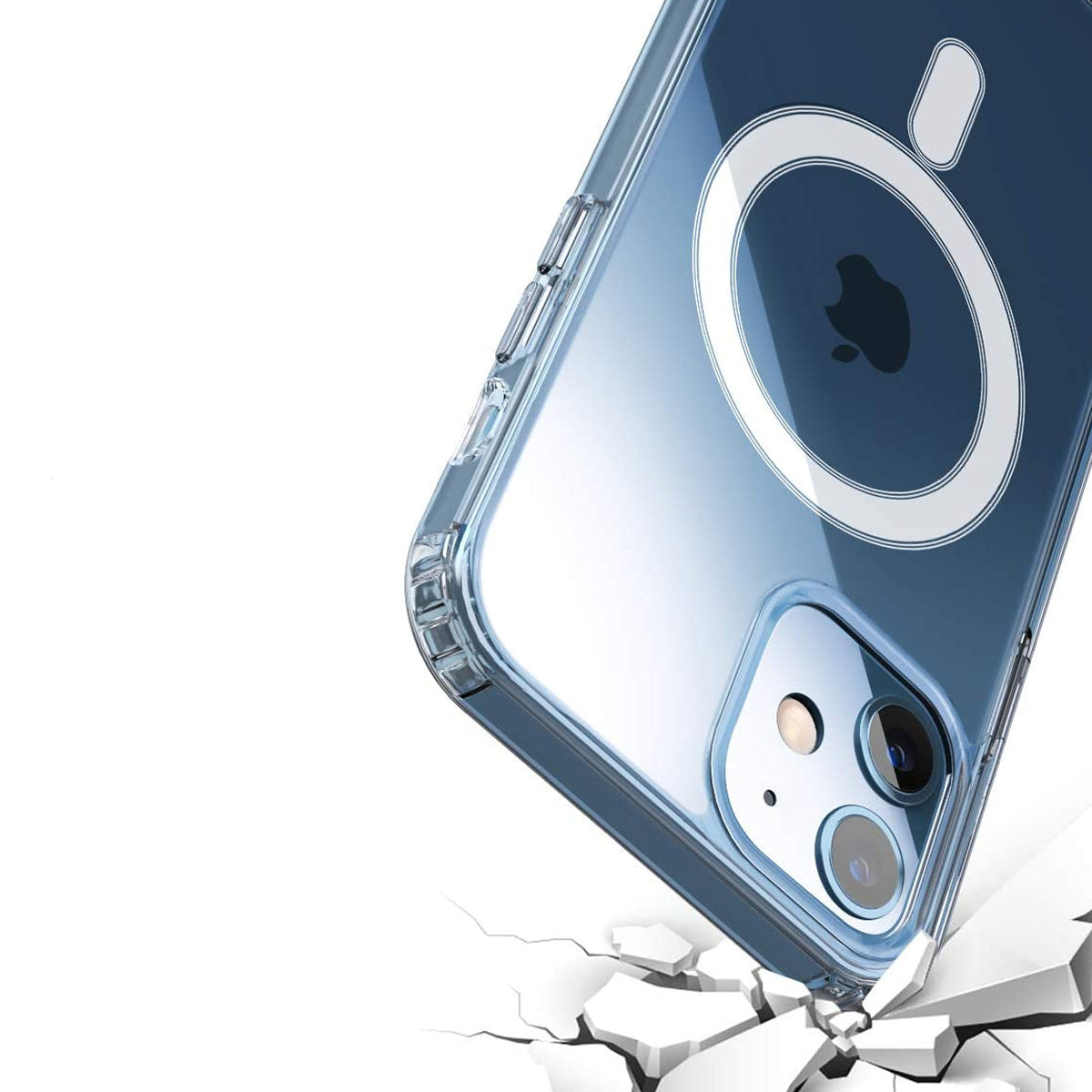 Phone 12 Mini Stöttåligt MagSafe Skal - Transparent image 7