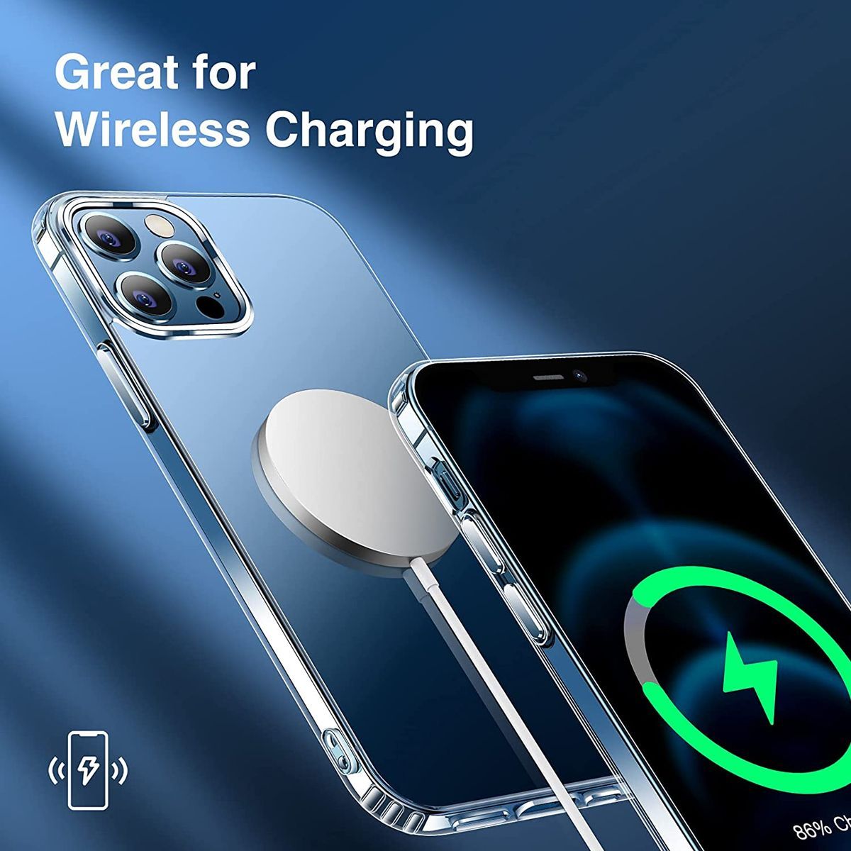 iPhone 12 Pro Max Stöttåligt MagSafe Skal  - Transparent image 5