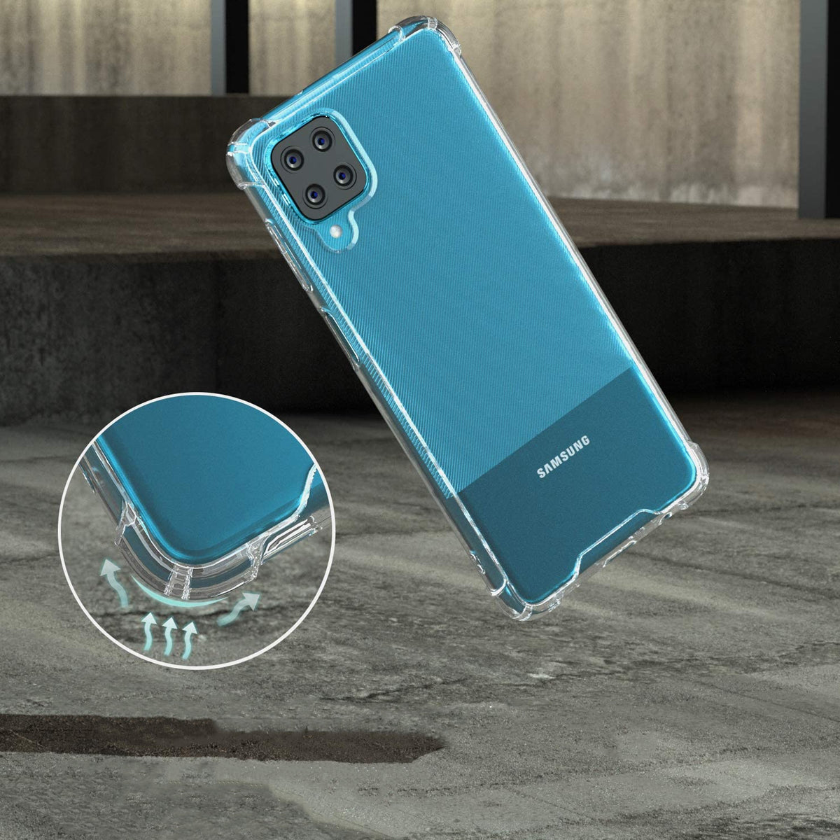 Samsung Galaxy A22 4G Extra Stöttåligt Skal - Transparent image 4