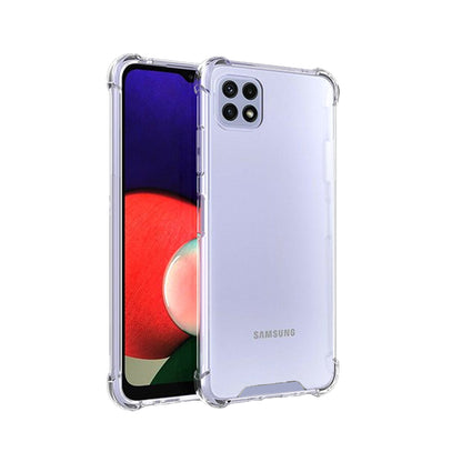 Stöttåligt Skal med Kameraskydd Samsung Galaxy A22 5G - Transparent image 1