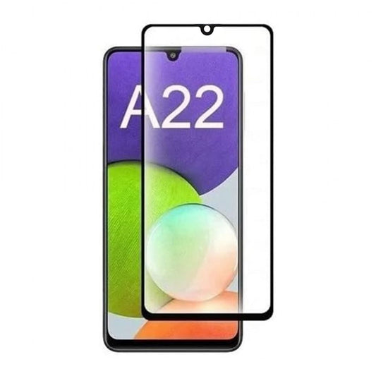 Skärmskydd Samsung Galaxy A22 4G - 3D Härdat Glas Svart image 1