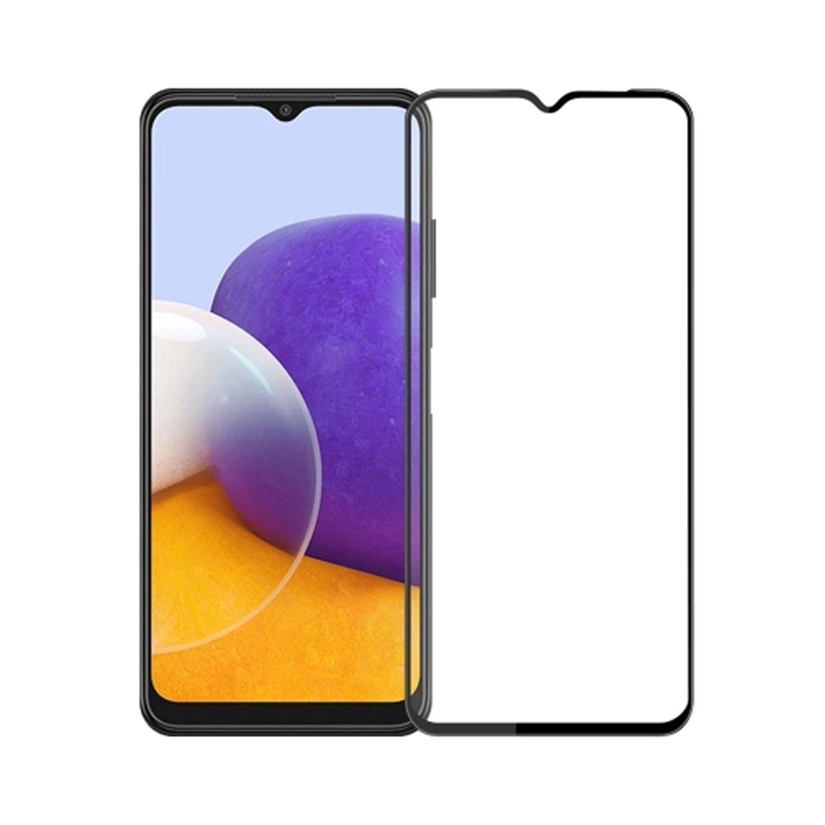 Skärmskydd Samsung Galaxy A22 5G - 3D Härdat Glas Svart image 1