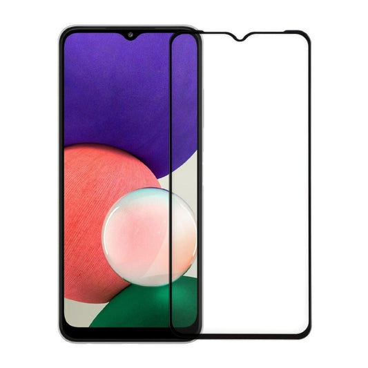 Skärmskydd Samsung Galaxy A22 4G - 3D Härdat Glas Svart (bulk) image 1