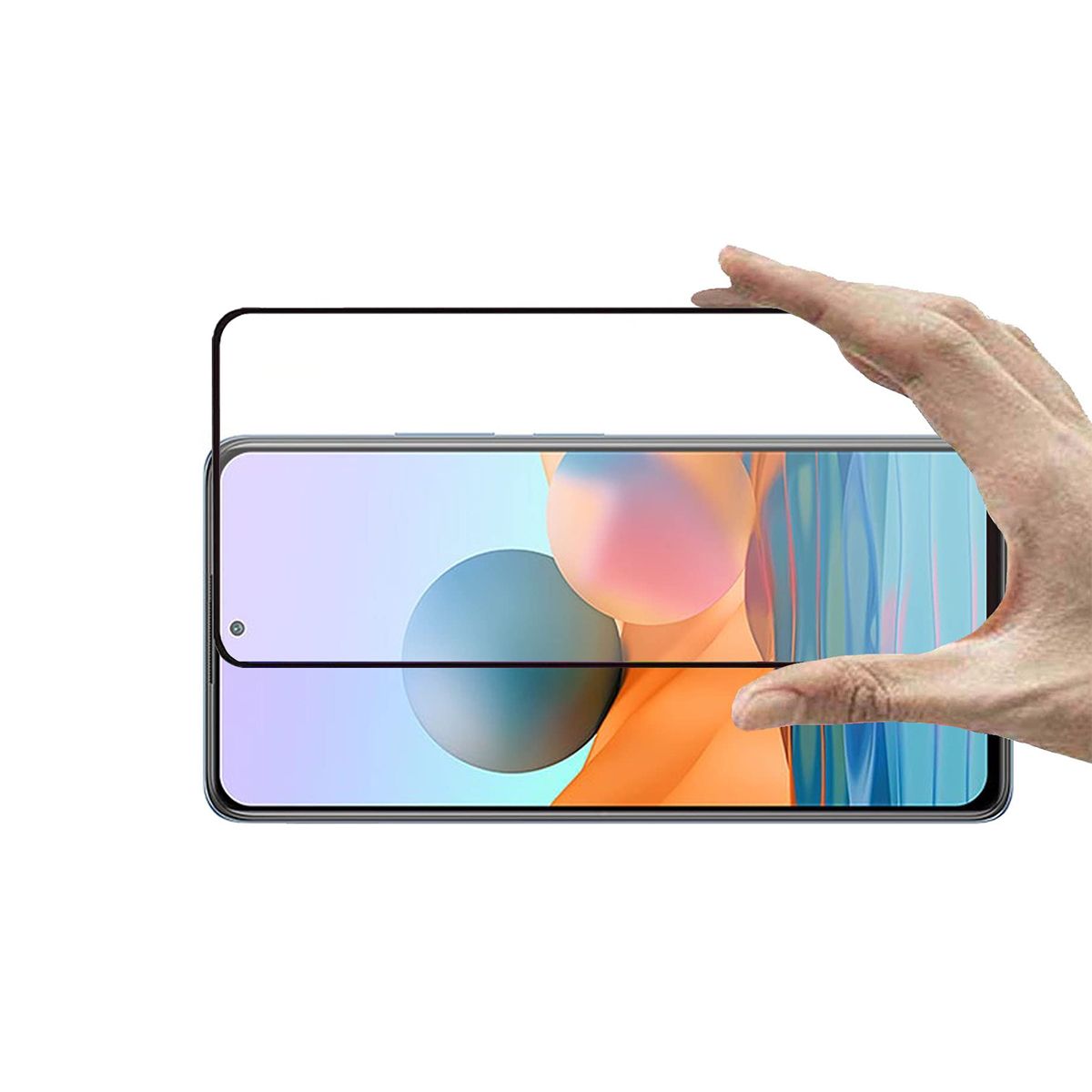 Skärmskydd Xiaomi Note 10S - 3D Härdat Glas Svart image 3