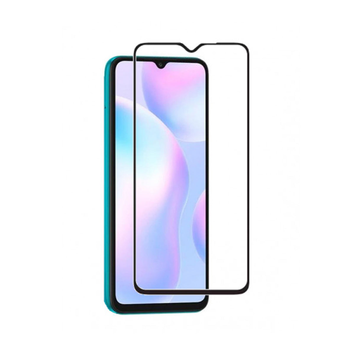 Skärmskydd Xiaomi Redmi 9A - 3D Härdat Glas Svart (bulk) image 3