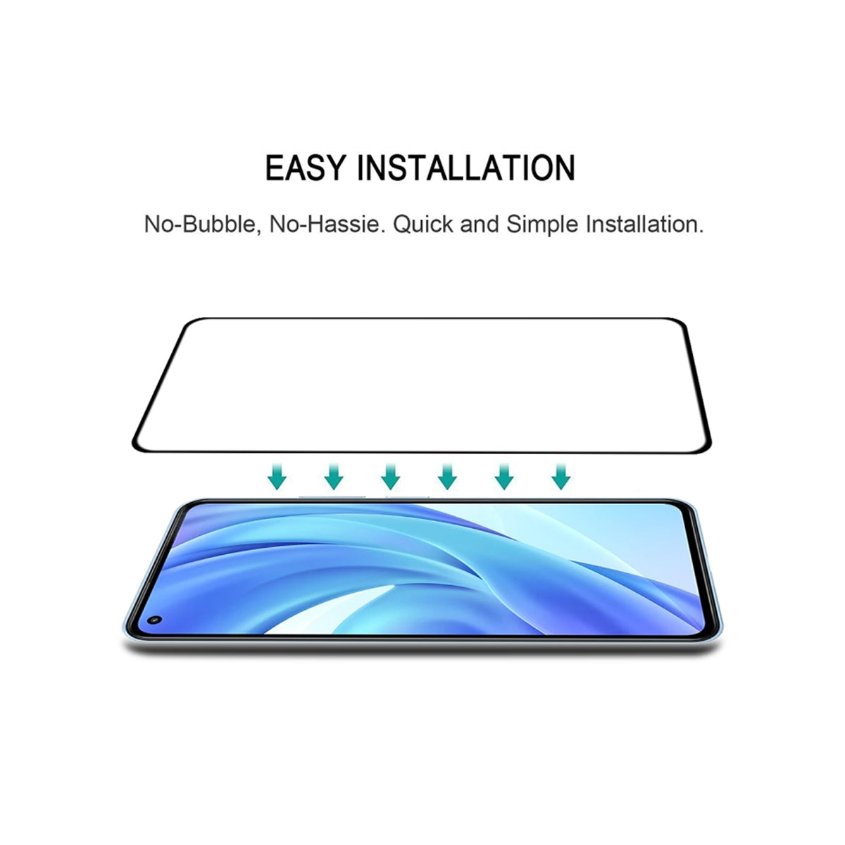 Skärmskydd Xiaomi Mi 11 Lite 5G - 3D Härdat Glas Svart (bulk) image 3