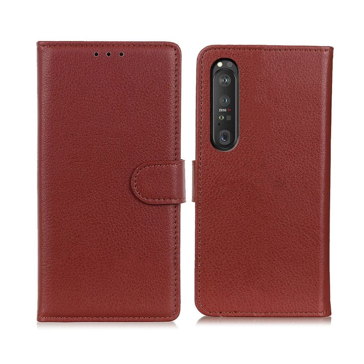 Sony Xperia 1 III 5G Plånboksfodral med Stativ - Brun image 1